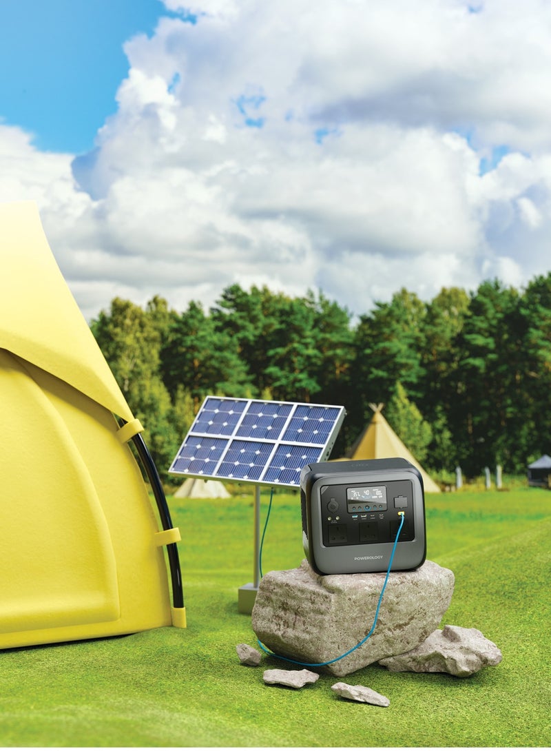 باورولوجي محطة طاقة محمولة باتر 3 بقوة 1200 واط / مولد طاقة بسعة بطارية 945 واط في الساعة / منافذ شحن متعددة / مولد للتخييم والأنشطة الخارجية / لوحة شحن لاسلكية بقوة 15 واط / مدخل طاقة شمسية فعال - رمادي - Image 4