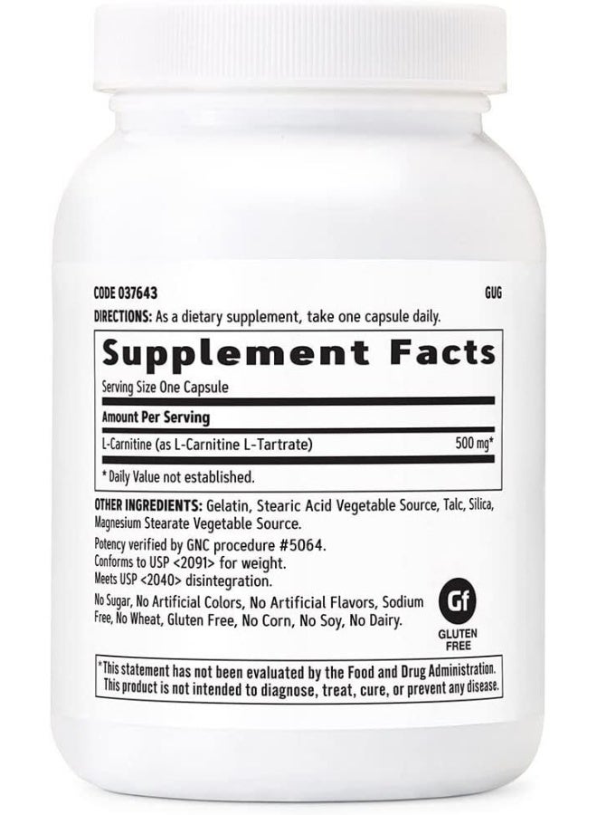 GNC L-Carnitine 120 Capsules - Image 2