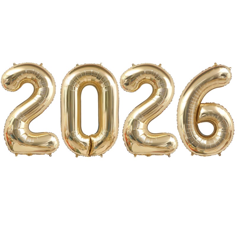 BBPOOL بالونات الشمبانيا الذهبية 2026 - 40 بالون كبير من الشمبانيا الذهبية 2026 بالونات هيليوم من مايلار فويل لتزيين حفلة رأس السنة الجديدة 2026، عيد الميلاد، والتخرج - Image 3