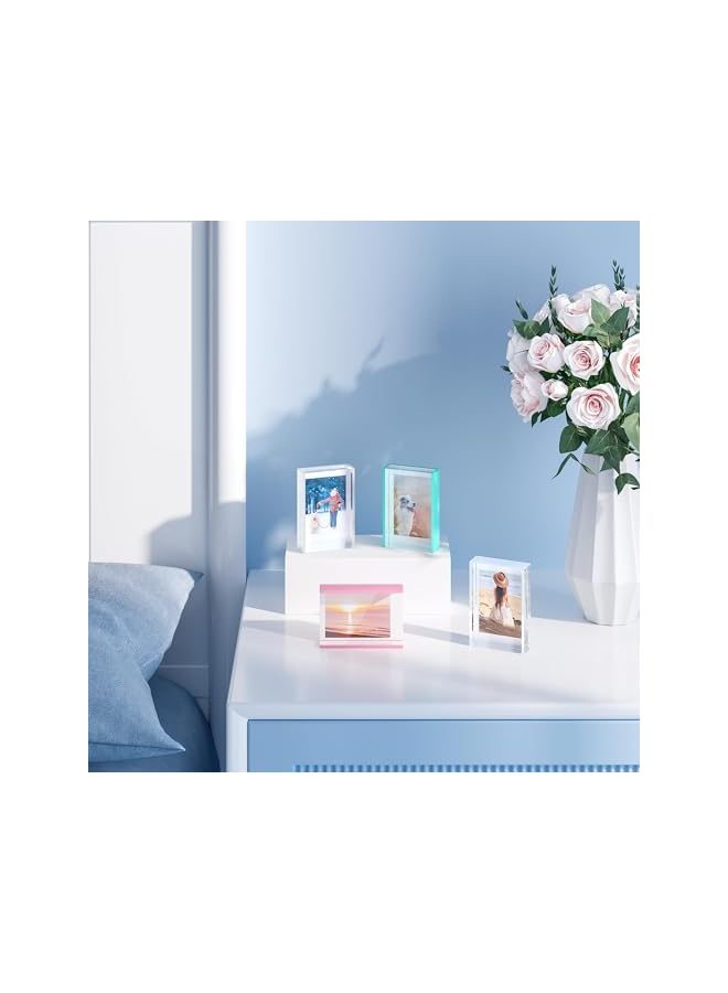 The Bros Mini Film Photo Frames 2x3, 3-Pack Polaroid Picture Frame, Iridescent Acrylic Holders, for Fujifilm & Polaroid Instant Photos, Ideal for Home Decoration and Gift Ideas - Image 5