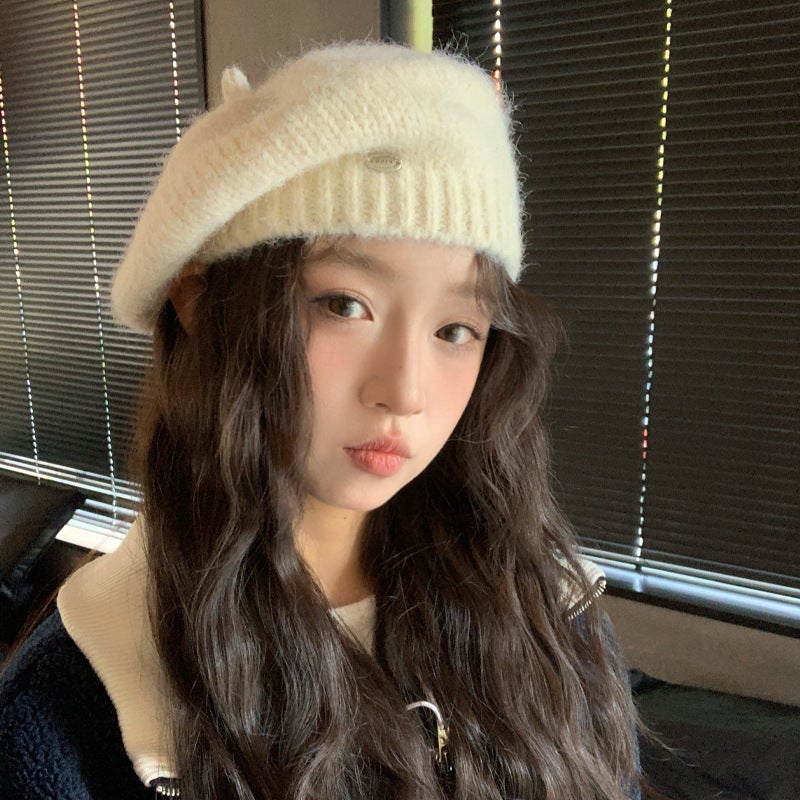 Women's Winter Thick Knit Beret Hat, One Size - Image 4