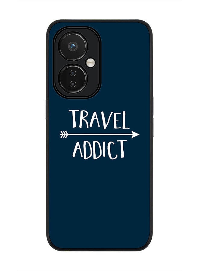 Stylizedd Rugged Black edge case for Nord CE 3 Lite Slim fit Soft Case Flexible Rubber Edges Anti Drop TPU Gel Thin Cover - Travel Addict - Image 1