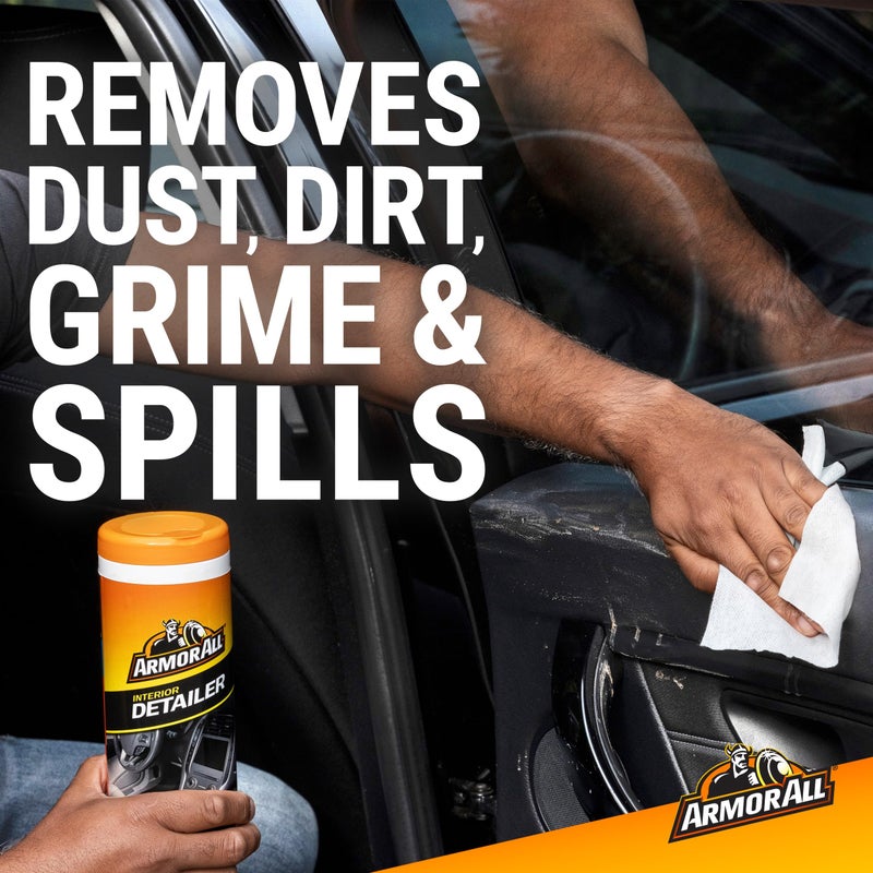 Armor All Car Detailer Wipes by Armor All, Interior Car Wipes for Dirt and Dust, 25 Count - Image 2