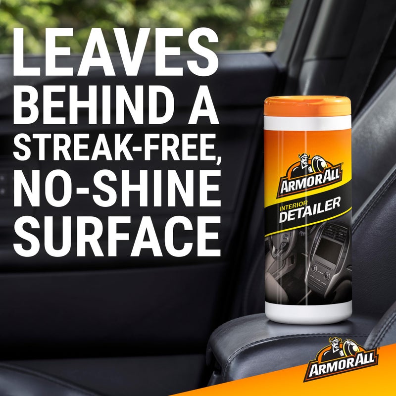 Armor All Car Detailer Wipes by Armor All, Interior Car Wipes for Dirt and Dust, 25 Count - Image 4