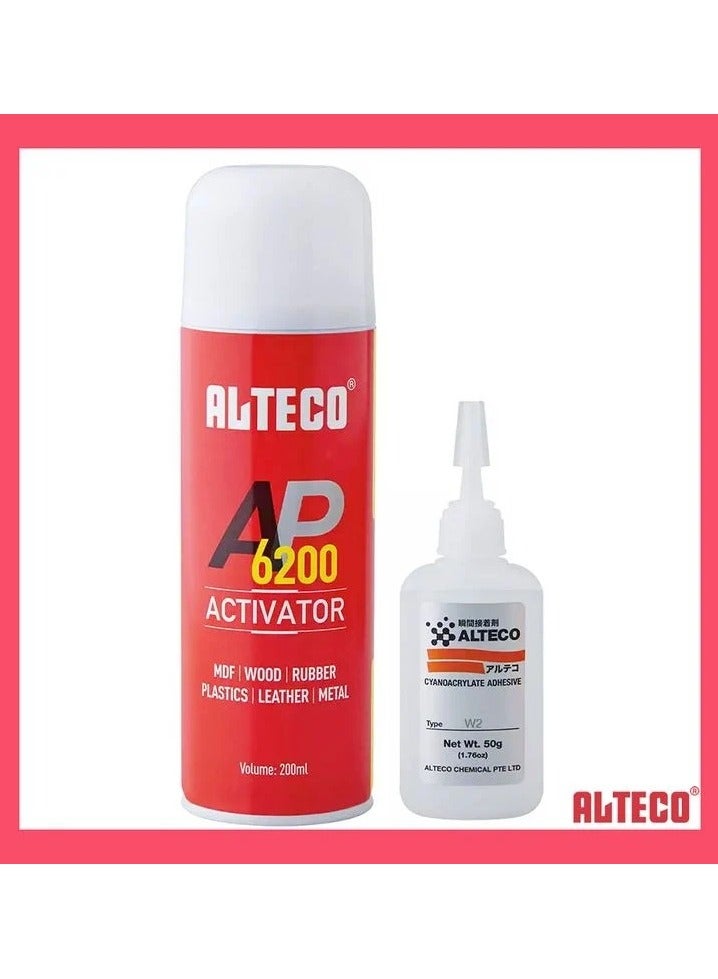 ALTECO Industrial  Glue Activator 200ml PLUS Adhesive - Alteco AP6200 - Image 1