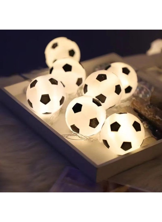 ديكورات مستوحاة من كأس العالم 2026 - لون الإضاءة: كرة القدم، الطاقة: مصباح 6m40 [صندوق البطارية]، إضاءة مستمرة + وميض - Image 1