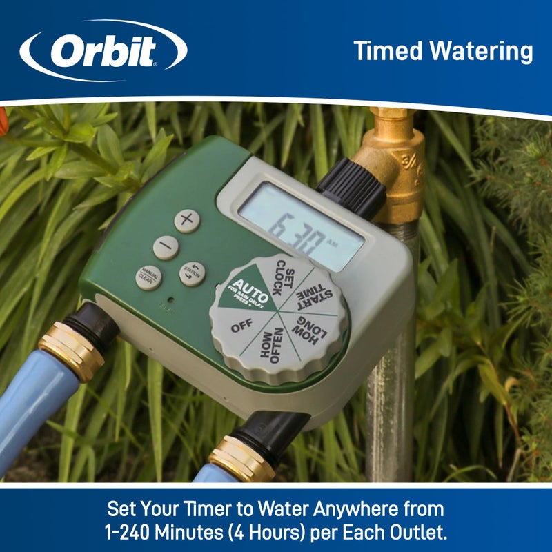 Orbit 58910 Digital 2 Outlet Hose Faucet Timer - Image 4