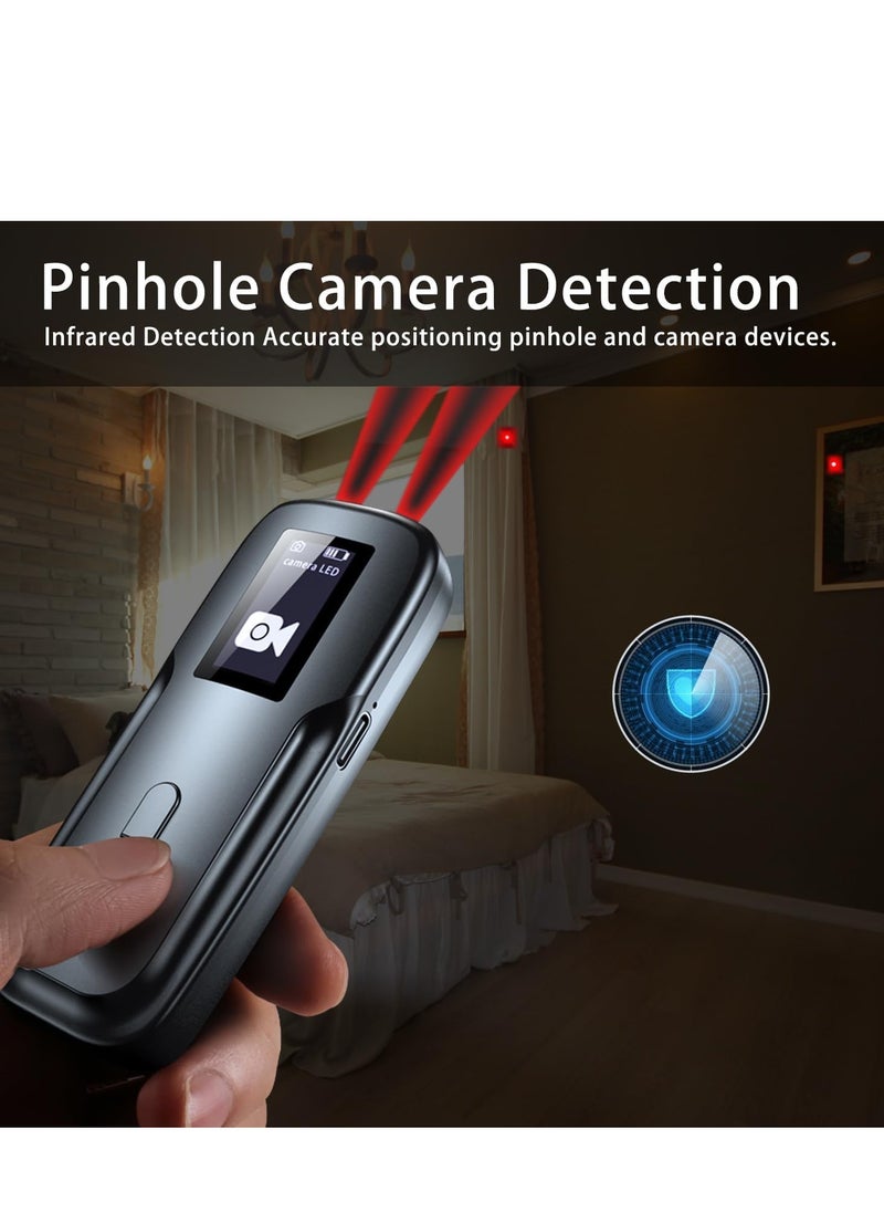 SYOSI - Hidden Camera Detectors,Anti Spy Detector Hidden Devices,Camera Detector,RF Signal Detector, Listening Device Detector,with a HD screen, Protect Your Privacy for Home Office Travel Hotel - Black - Image 1