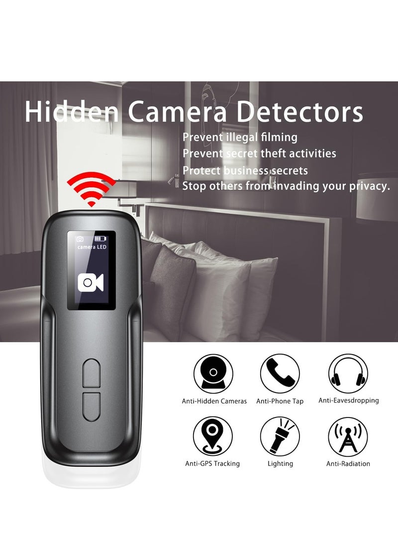 SYOSI - Hidden Camera Detectors,Anti Spy Detector Hidden Devices,Camera Detector,RF Signal Detector, Listening Device Detector,with a HD screen, Protect Your Privacy for Home Office Travel Hotel - Black - Image 1