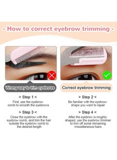 KIKI Eyebrow Shaping Scissors with Comb -Pink  - Image 5