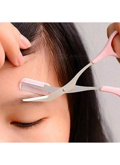 KIKI Eyebrow Shaping Scissors with Comb -Pink  - Image 2