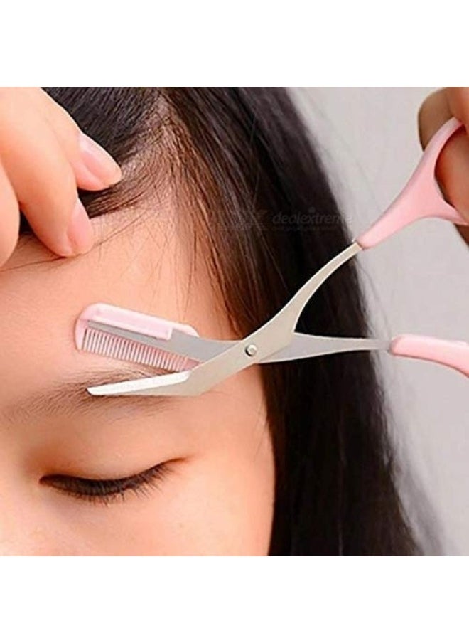 KIKI Eyebrow Shaping Scissors with Comb -Pink  - Image 2