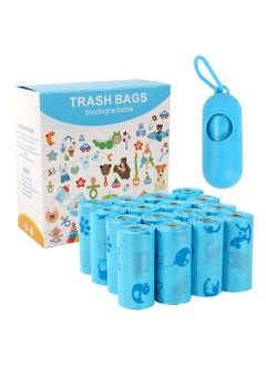 YOUGE 240-Piece Disposable Diaper Bag Refills with Dispenser, Safe and Odour Control Biodegradable Baby Nappy Sacks for Collecting Nappies and Garbage, Blue  - Image 1