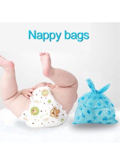 YOUGE 240-Piece Disposable Diaper Bag Refills with Dispenser, Safe and Odour Control Biodegradable Baby Nappy Sacks for Collecting Nappies and Garbage, Blue  - Image 5