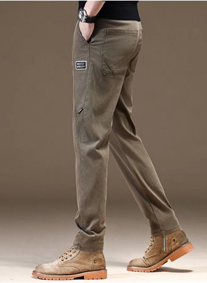 يونيكي Brown Solid Trouser