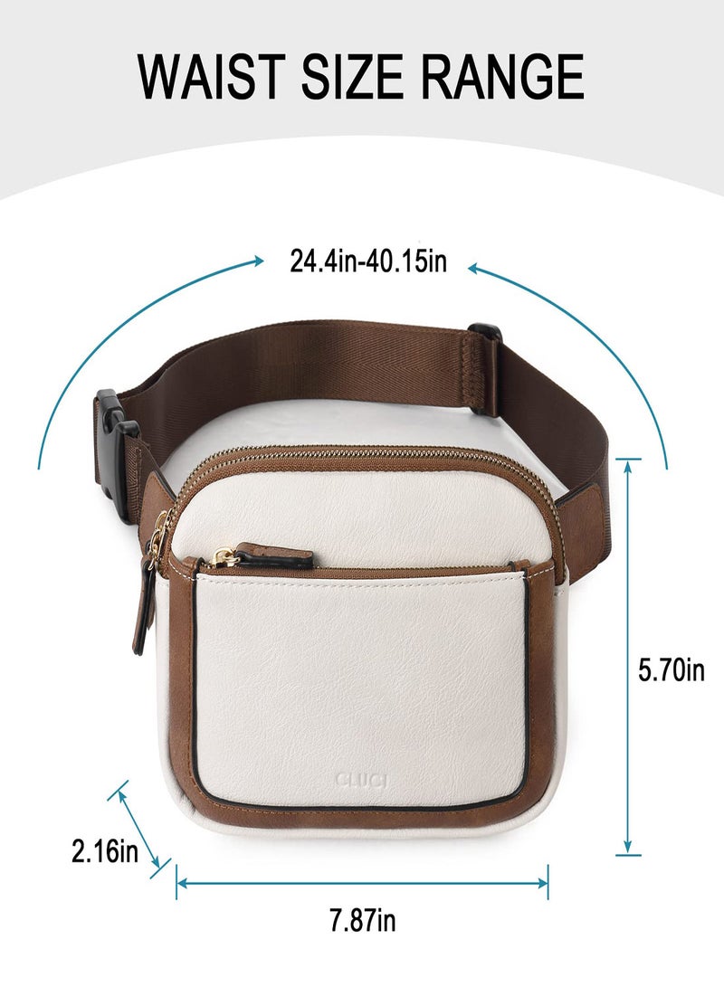 Excefore Belt Bag for Women PU Leather Pack Crossbody Bags for Women Waist Bag with Adjustable Strap Mini Everywhere Crossbody Waist Bag Fashion Crossbody Bag for Gym Workout Travelling - Image 3