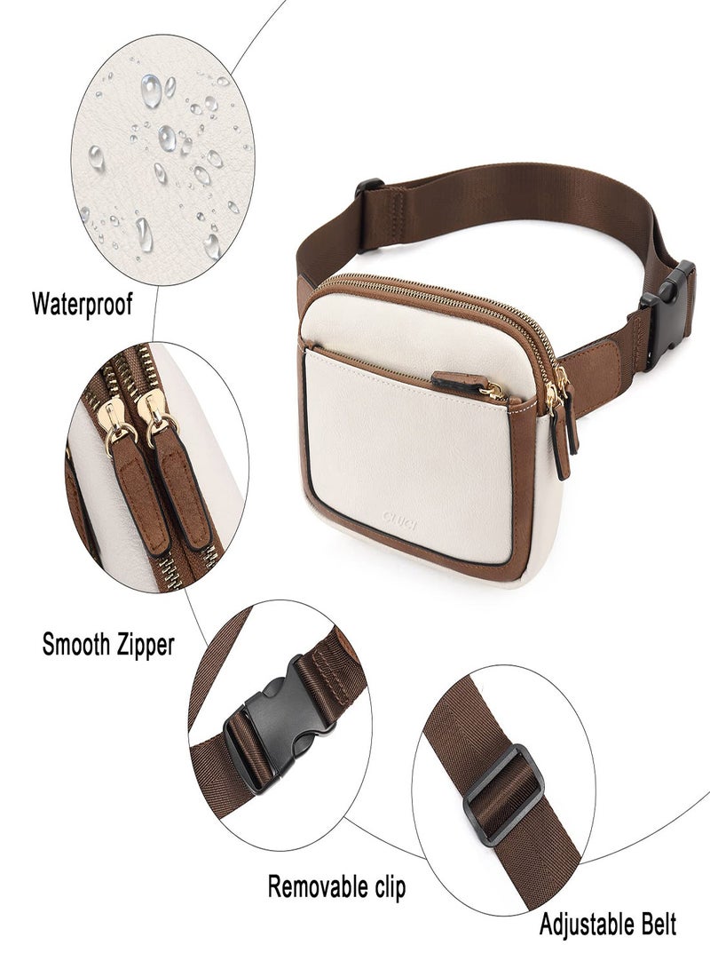 Excefore Belt Bag for Women PU Leather Pack Crossbody Bags for Women Waist Bag with Adjustable Strap Mini Everywhere Crossbody Waist Bag Fashion Crossbody Bag for Gym Workout Travelling - Image 5