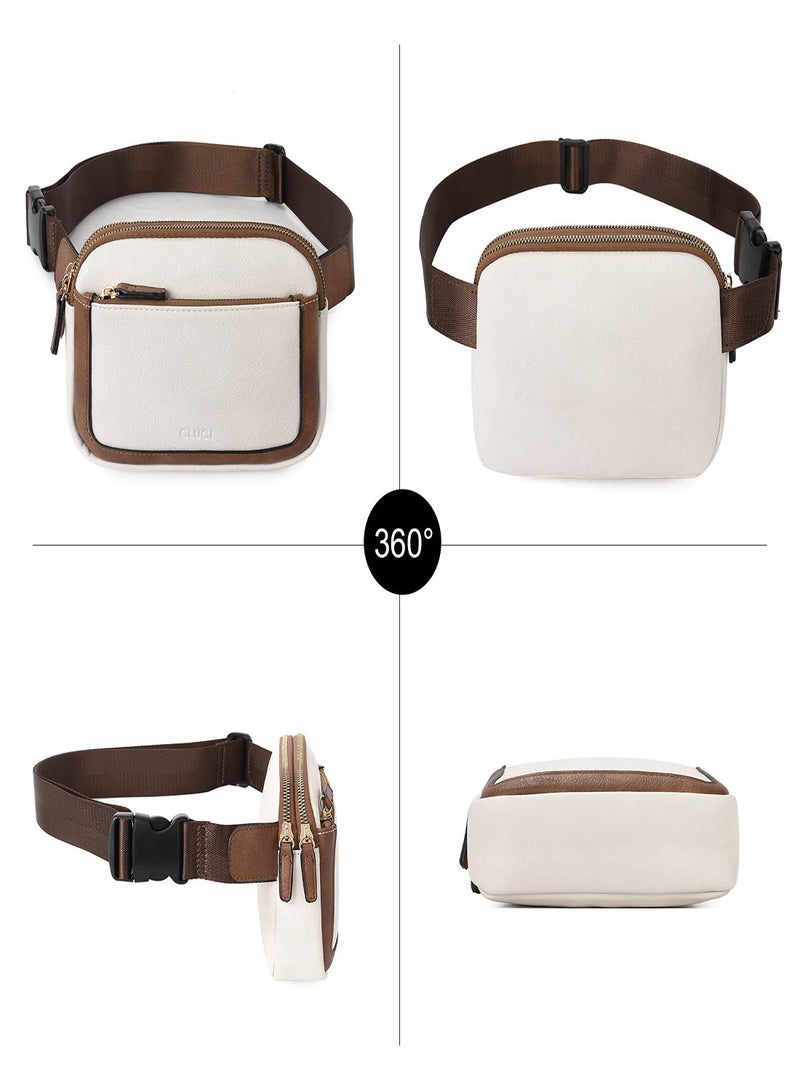 Excefore Belt Bag for Women PU Leather Pack Crossbody Bags for Women Waist Bag with Adjustable Strap Mini Everywhere Crossbody Waist Bag Fashion Crossbody Bag for Gym Workout Travelling - Image 4