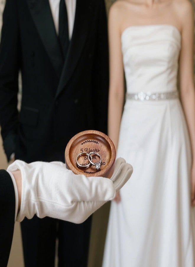 Vanlovemac Wood Ring Dish 5 Year Anniversary Wood Gifts for Him Her,5th Anniversary Wedding Gifts for Wife Husband,Valentine's Day 5 Year Marriage Presents for Couple,Happy Fifth Anniversay Present for Birthday - Image 5