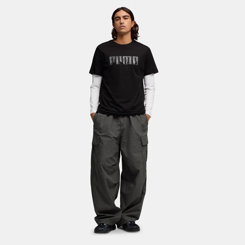 PUMA Black Men's ESS Logo Lab Story 2 T-Shirt for Men | Best Price UAE