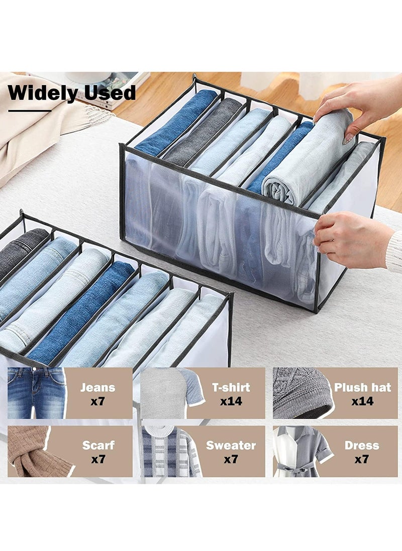 3 pack Drawer Organiser, 7 Grids Clothes Organizer, Elevate your Closet with Foldable Storage Organize, Not Easily Deformed，Moisture，Suitable for Storing Pants, Shirts, T-Shirts, Leggings, and Short Skirts