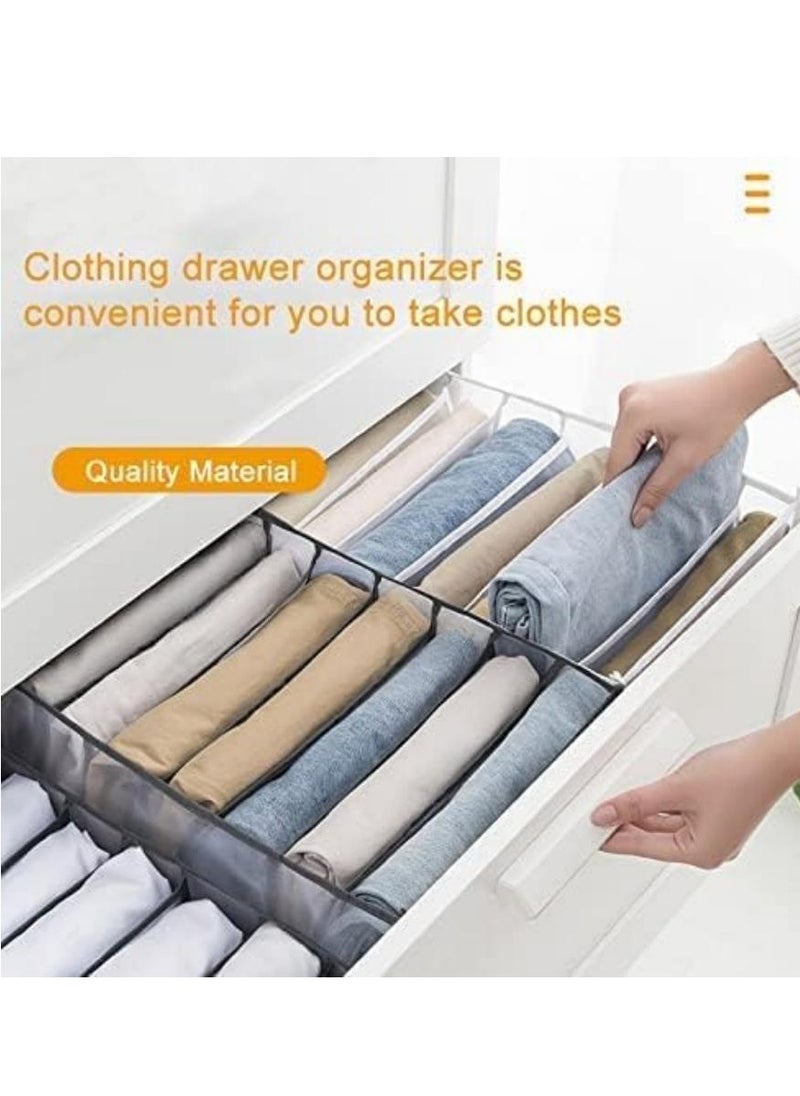 3 pack Drawer Organiser, 7 Grids Clothes Organizer, Elevate your Closet with Foldable Storage Organize, Not Easily Deformed，Moisture，Suitable for Storing Pants, Shirts, T-Shirts, Leggings, and Short Skirts