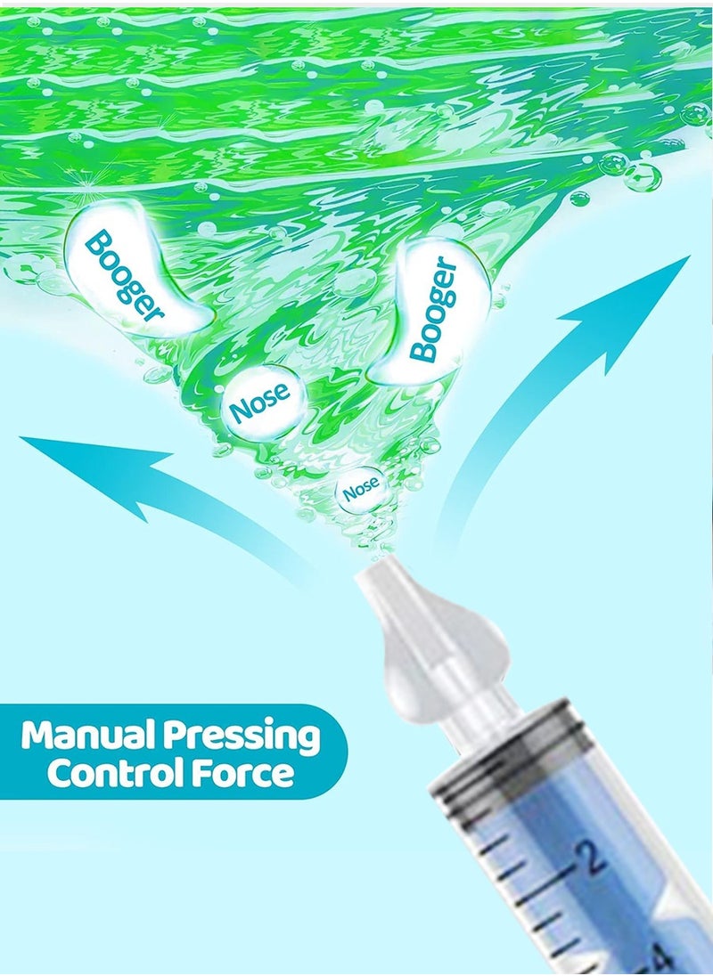 Beirui Baby Nasal Aspirator, Professional Rinse Syringe, 2PCS Baby Nasal Rinse, Portable Baby Nasal Cleaner Quick Rinse Device, Nasal Aspirator for Kids  - Image 4