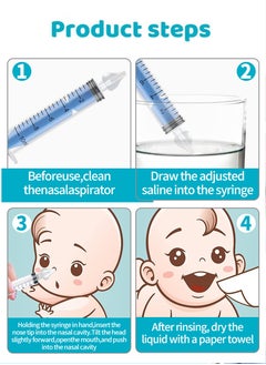 Beirui Baby Nasal Aspirator, Professional Rinse Syringe, 2PCS Baby Nasal Rinse, Portable Baby Nasal Cleaner Quick Rinse Device, Nasal Aspirator for Kids  - Image 5