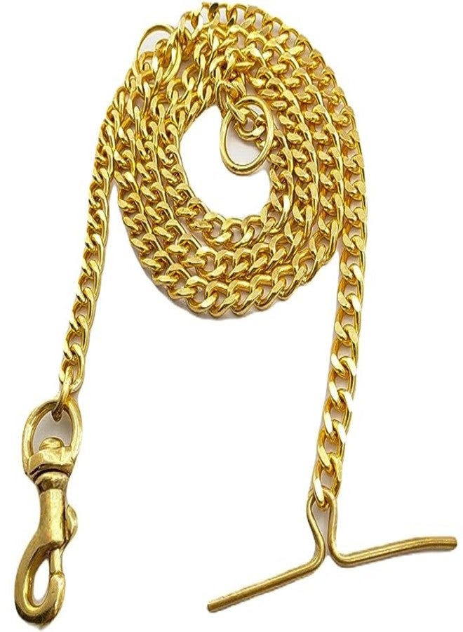 SUPER CHAIN 10NO. Heavy Weight Diamond Cut Heavy Duty (Medium) Dog Gold Chain 160 cm Leash - Image 1