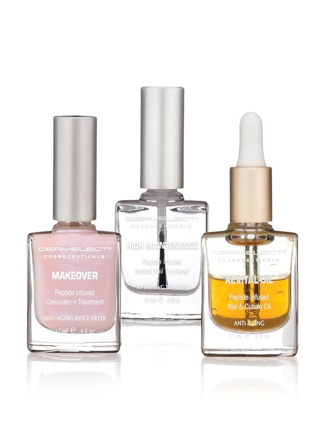 Dermelect Conceal & Condition Nail Treatment Kit - Ridge Filler & Color Corrector for Damaged, Discolored & Brittle Nails - Strengthening Nail Care with Keratin, Peptides & Biotin - Sheer Pink & Nude - Image 2