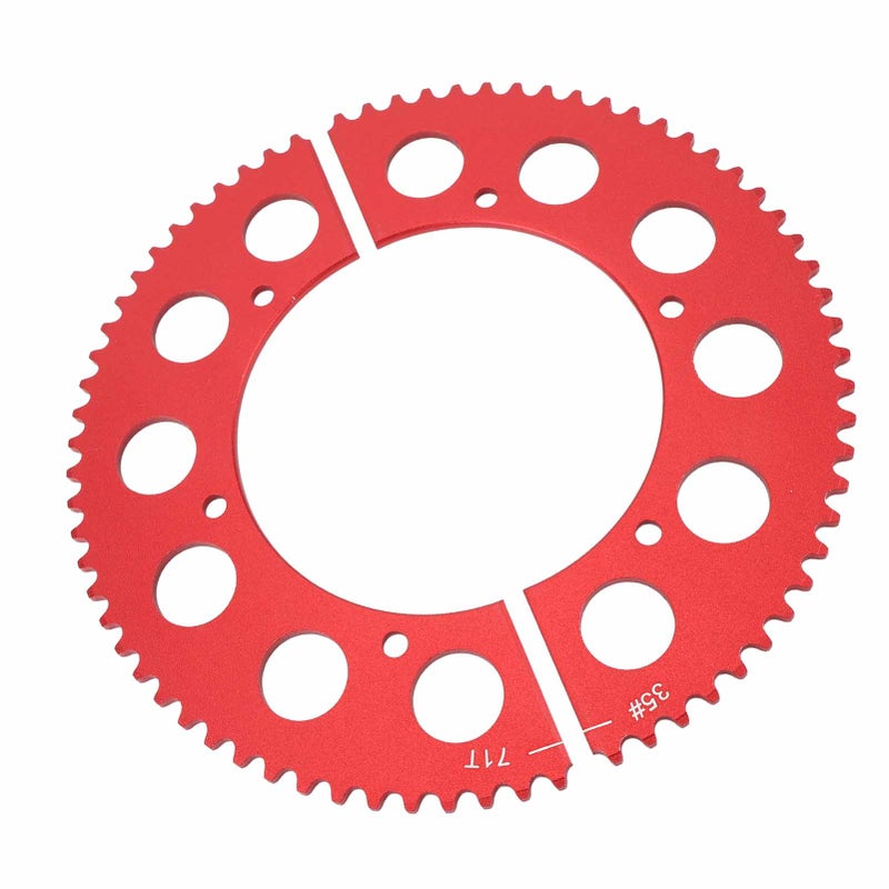 35 Chain 71 Tooth Split Sprocket Low Friction Aluminium Alloy Lightweight for CT200U BT200X CT100U - Image 4