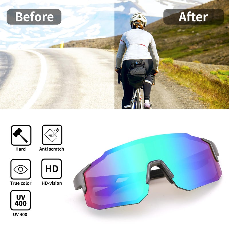 FEISEDY Sports Sunglasses Mens Women Baseball Biking Cycling Sunglasses for Teens UV400 Protection B2388 - Image 4