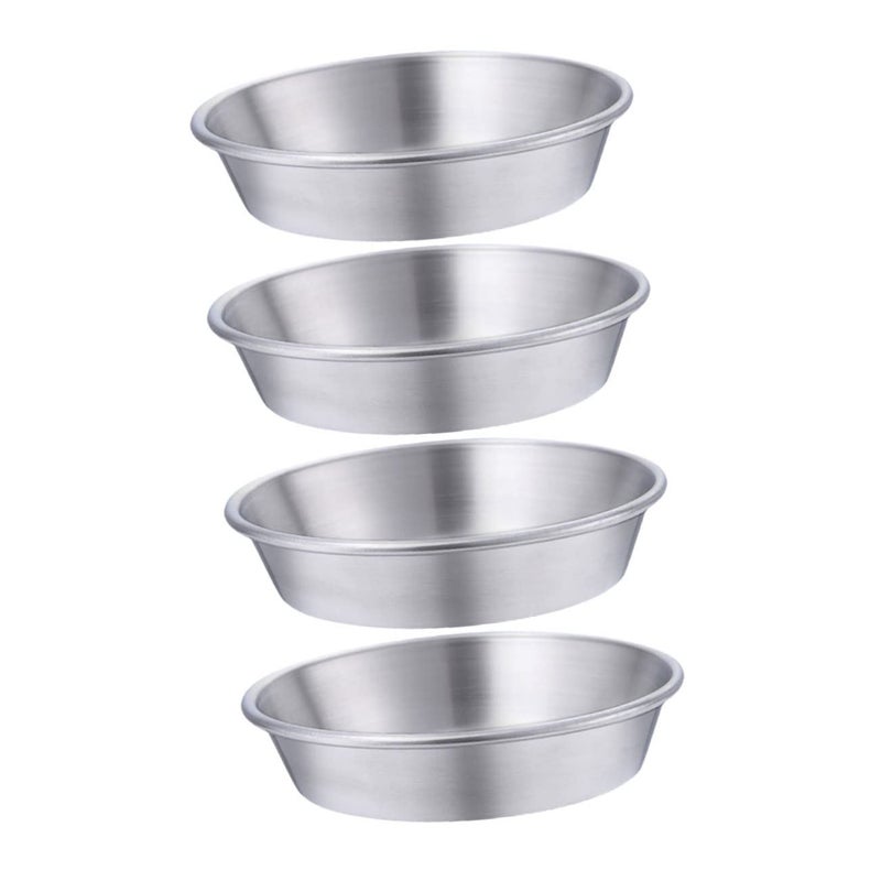 Stainless Steel Round Sauce Dish Set of 4 Kimchi Plate for Appetizers and Side Dishes - Image 2