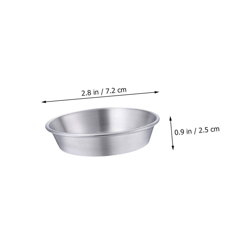 Stainless Steel Round Sauce Dish Set of 4 Kimchi Plate for Appetizers and Side Dishes - Image 3