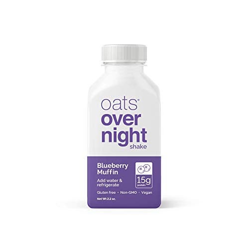 Oats Overnight Blueberry Muffin Bottled Shake - Gluten Free, Non-GMO, Vegan Friendly Breakfast Meal Replacement Shake with Powdered Oat milk. 15g of Protein (10 Pack) - Image 2