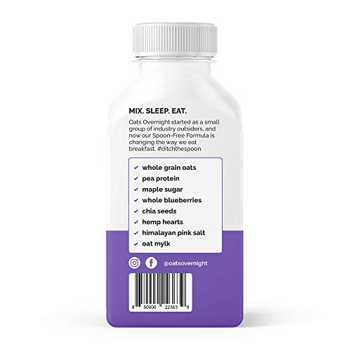 Oats Overnight Blueberry Muffin Bottled Shake - Gluten Free, Non-GMO, Vegan Friendly Breakfast Meal Replacement Shake with Powdered Oat milk. 15g of Protein (10 Pack) - Image 5