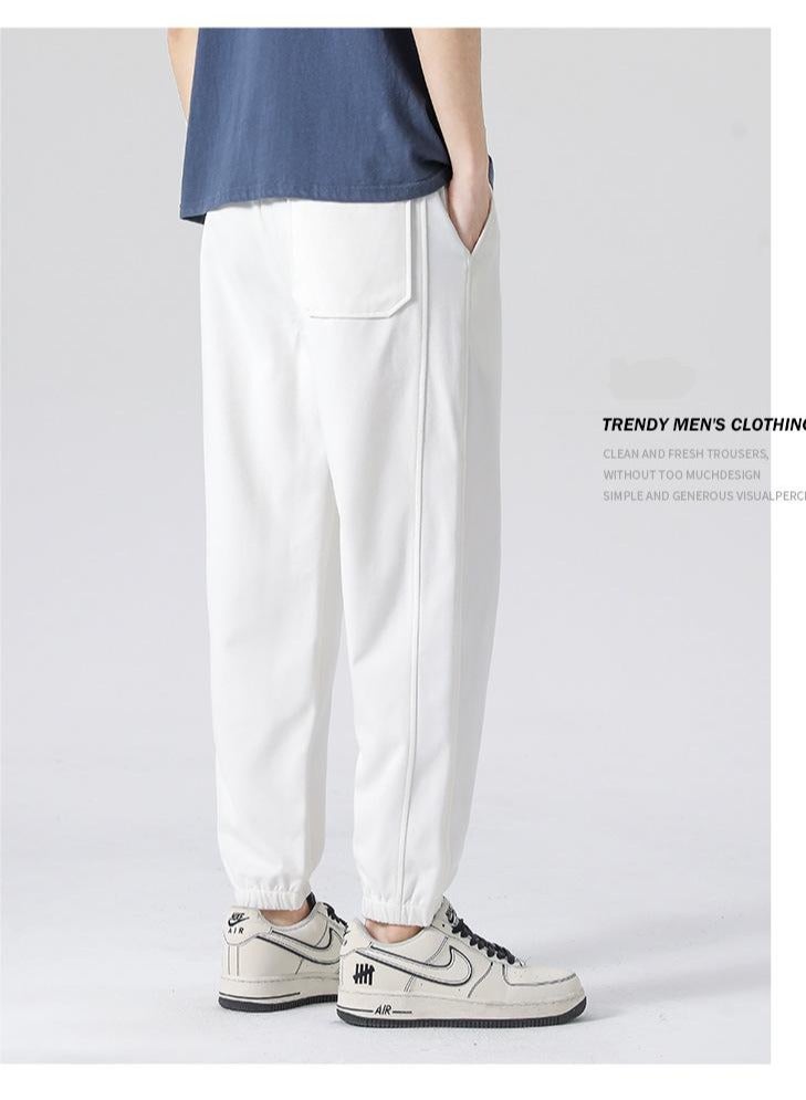 Fashionable Men's Casual Minimalist Style, Easy Matching Foot Binding Sweatpants  - Image 2