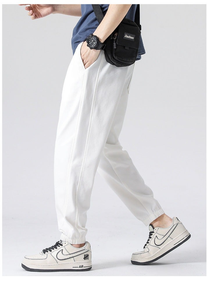 Fashionable Men's Casual Minimalist Style, Easy Matching Foot Binding Sweatpants  - Image 3