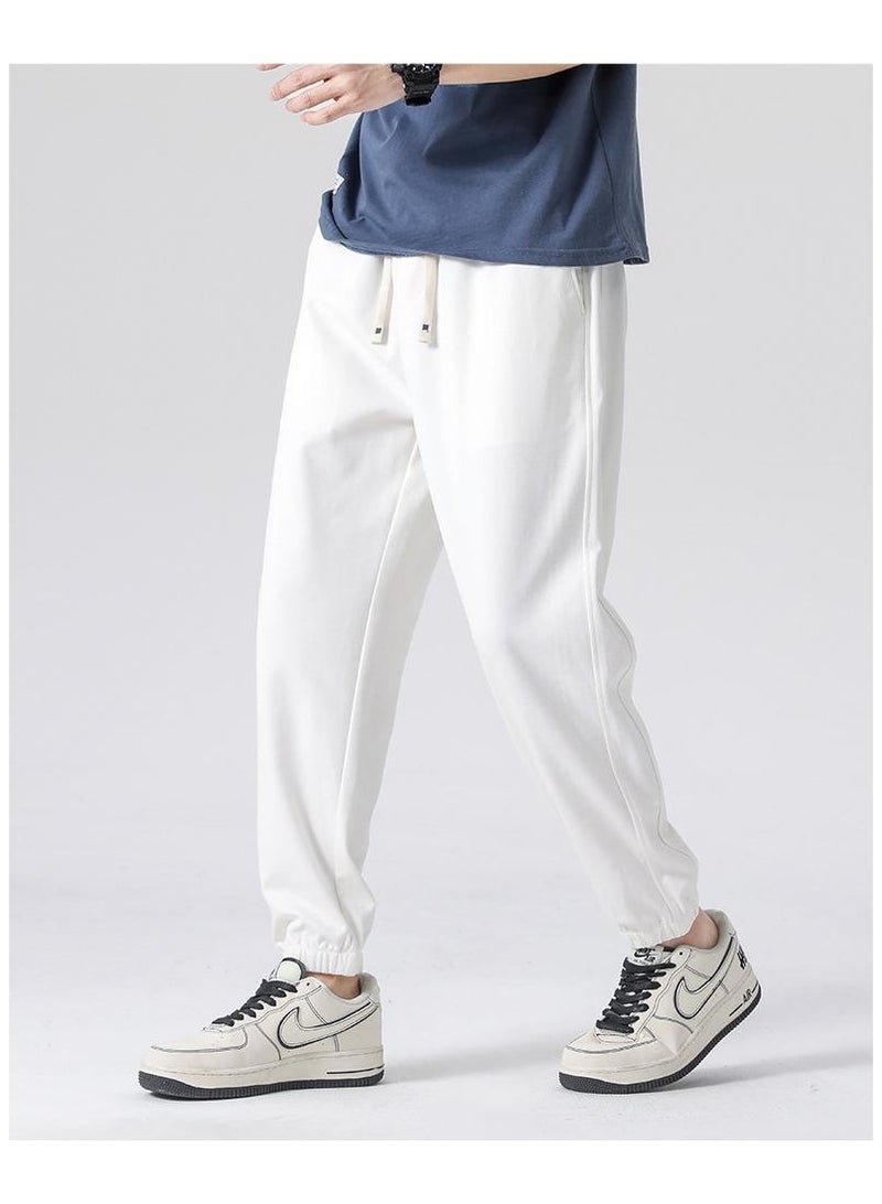 Fashionable Men's Casual Minimalist Style, Easy Matching Foot Binding Sweatpants  - Image 4