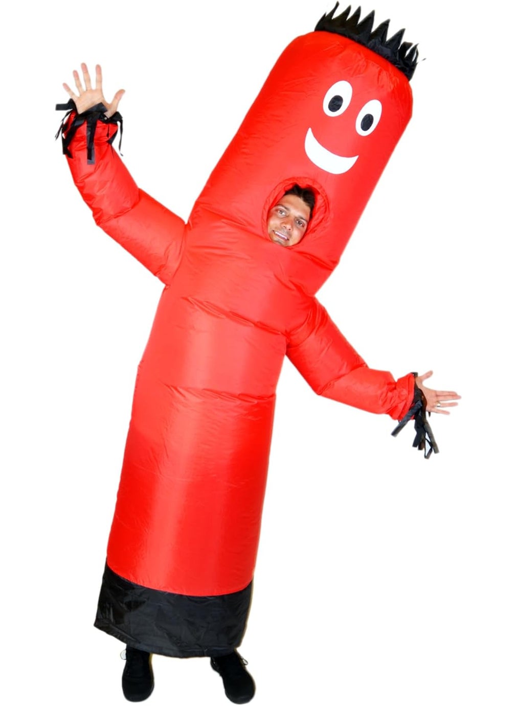 LookOurWay LookOurWay Inflatable Tube Man Costume 3Pack  Wacky Wavy Arm Guy Funny Inflatable Halloween Costume for Adults  RedYellowBlue  - Image 4
