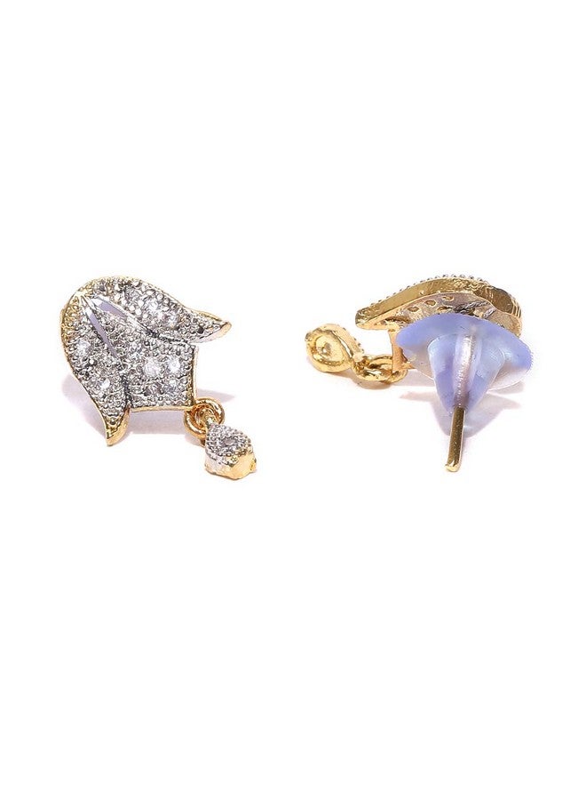 YouBella قلادة مانغالسوترا مطلية بالذهب من يوبلا مع سلسلة وأقراط للنساء - Image 3