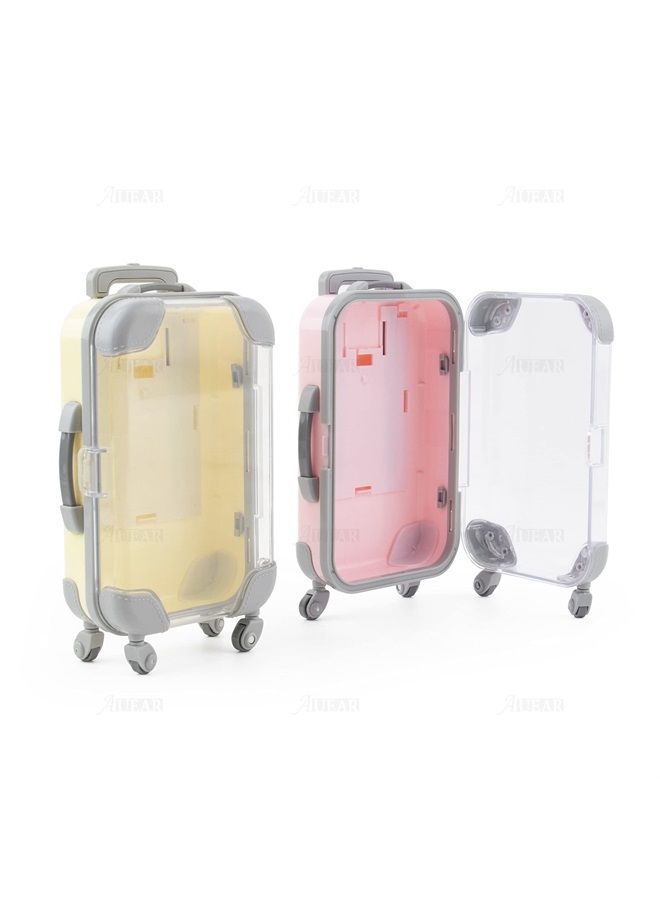 AUEAR , 2 Pack Mini Lashes Luggage False Empty Lash Storage Box Clear Suitcase Packaging Case for Women Girls - Image 2