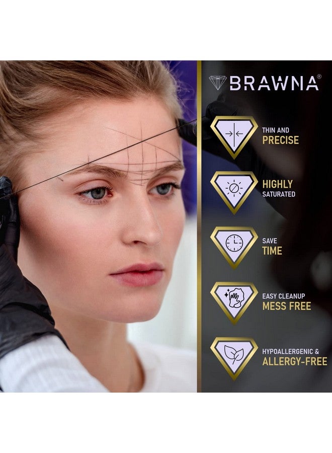 BRAWNA خيط قياس الحواجب المسبق الحبر للتخطيط الدقيق والتظليل الدقيق للحواجب - أداة قياس الحواجب من PMU [عبوة 2] - Image 4