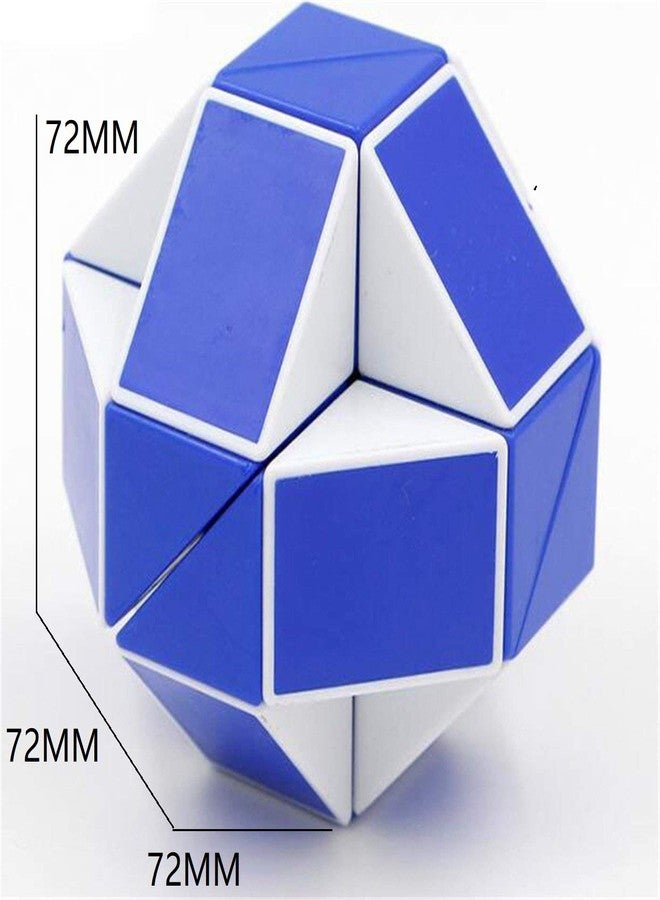 SHUYUE Snake Magic Speed Cube Speed Twist Brain Puzzle Cube Brain Teaser Toys for ADD ADHD Anxiety and Autism Adult Children by SHUYUE (1 Pack Blue & White) - Image 2