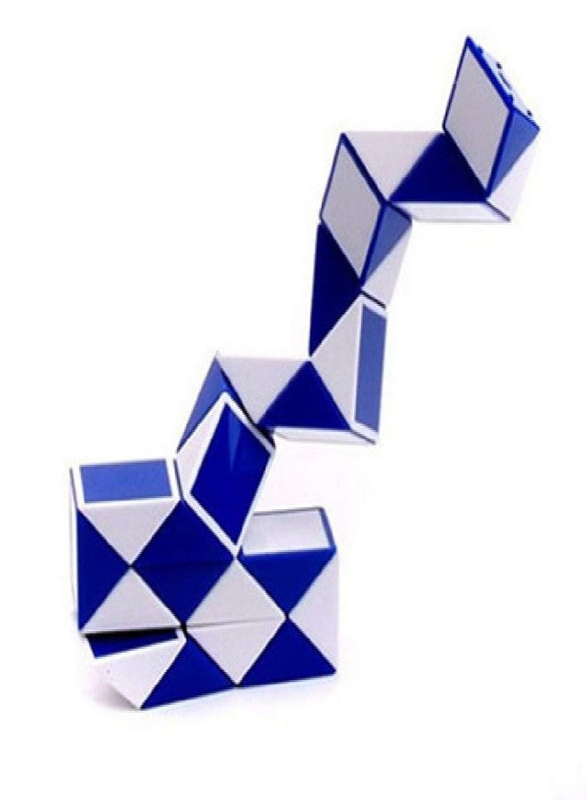 SHUYUE Snake Magic Speed Cube Speed Twist Brain Puzzle Cube Brain Teaser Toys for ADD ADHD Anxiety and Autism Adult Children by SHUYUE (1 Pack Blue & White) - Image 1