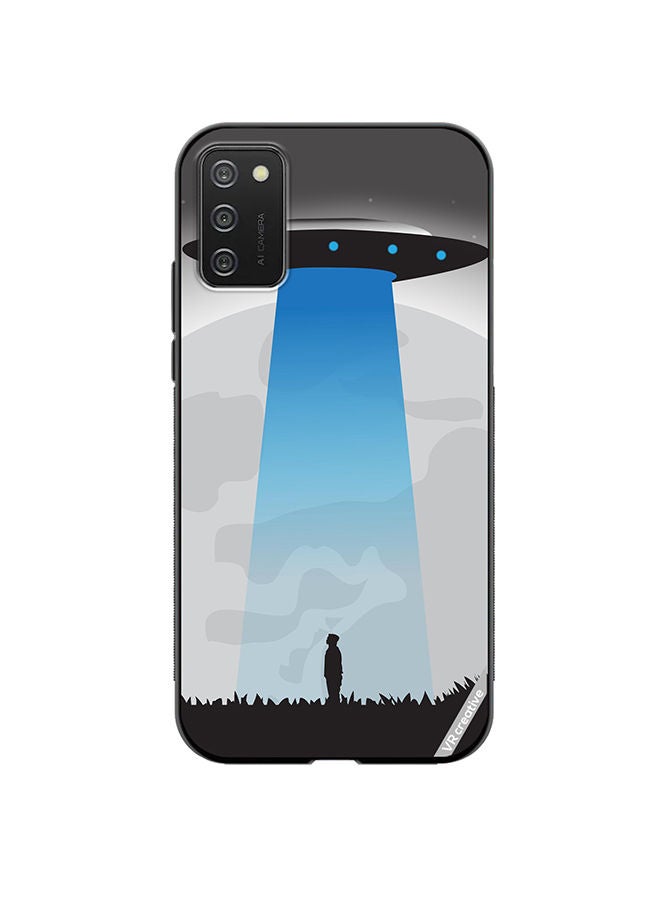 VR CREATIVE Protective Case Cover For Samsung Galaxy A02s Ufo Sighting In Full Moon Design Multicolour - Image 1
