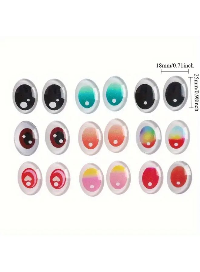 Black Plastic Safety Eyes for DIY Dolls and Craft Supplies - Image 1