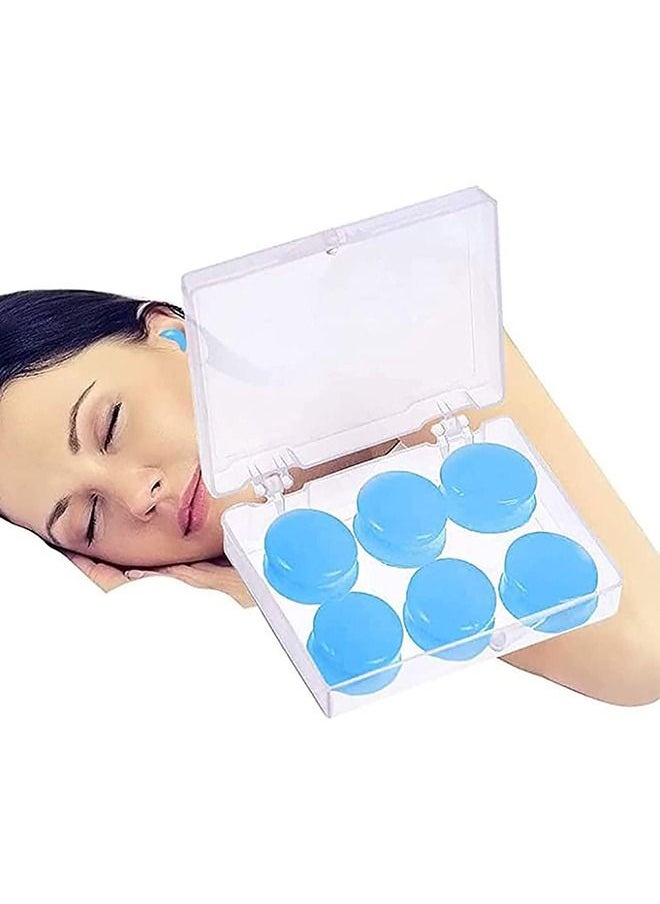 Arabest - Sleep Earplugs Silicone Earplugs Sleep Earplugs with High Decibel Noise Protection Waterproof Earplugs for Sleep Learning Swimming and Cancelling Noise(6 Pairs) - Image 1