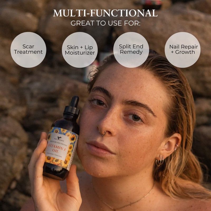 Baja Basics Organic Vitamin E Oil, Moisturizer for Skin, Face, Body, Nails and Hair, Multi-Purpose Skincare Product For Men and Women 4 oz - Image 4