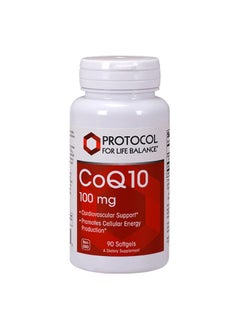 Protocol For Life Balance Protocol CoQ10 100mg - with Vitamin E & Soy Lecithin - Antioxidant Rich Supplement - Halal & Egg Free - 90 Softgels  - Image 1